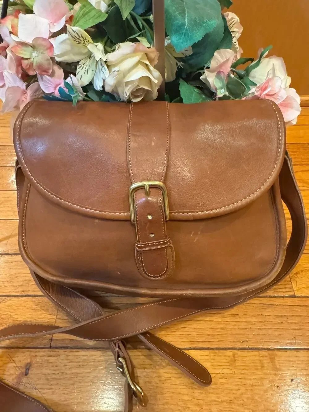 Vintage Coach 3118 tan y2k Leather Crossbody Shoulder Bag Purse (150